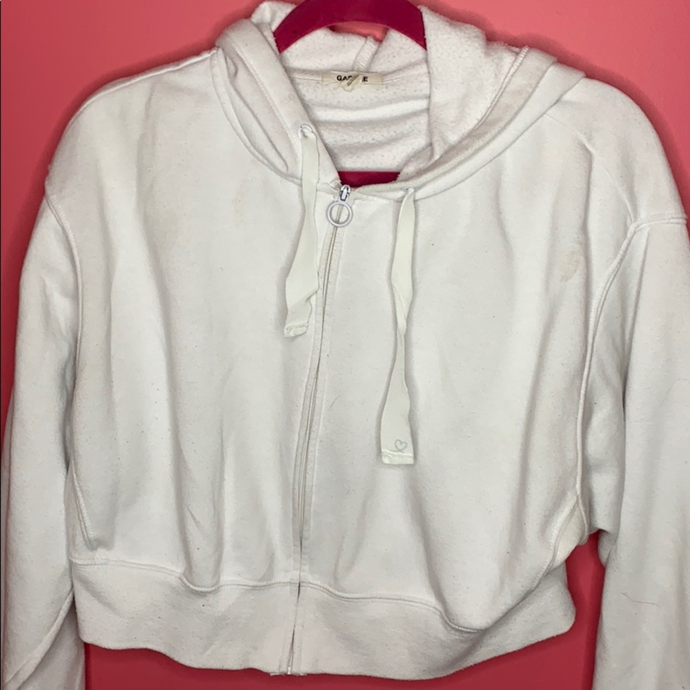 White cropped Hoodie